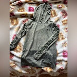 Kids Medium Under Armour Gray Hoodie/Pullover with a hint of Olive Green